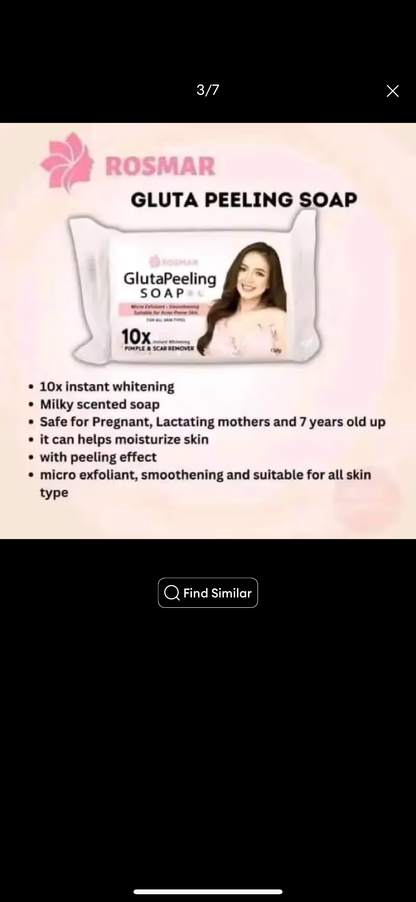 ROSMAR GLUTA PEELING SOAP $10 only!!