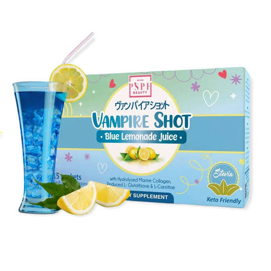 Vampire shot blue lemonade